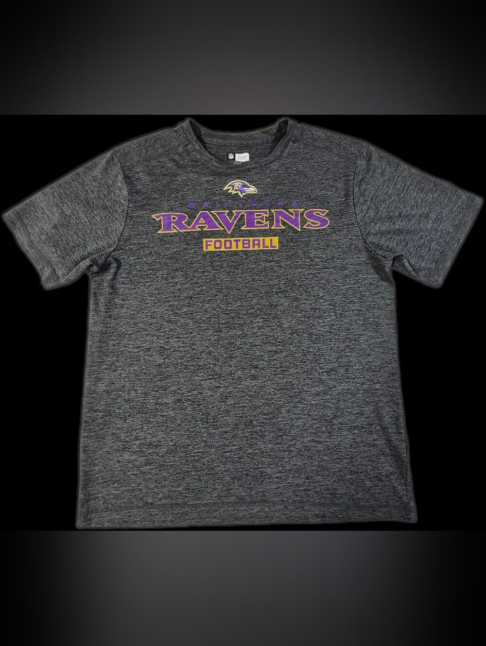 NFL Team Apparel Baltimore Ravens Shirt Mens Large Gray TX3 Cool Football Tee